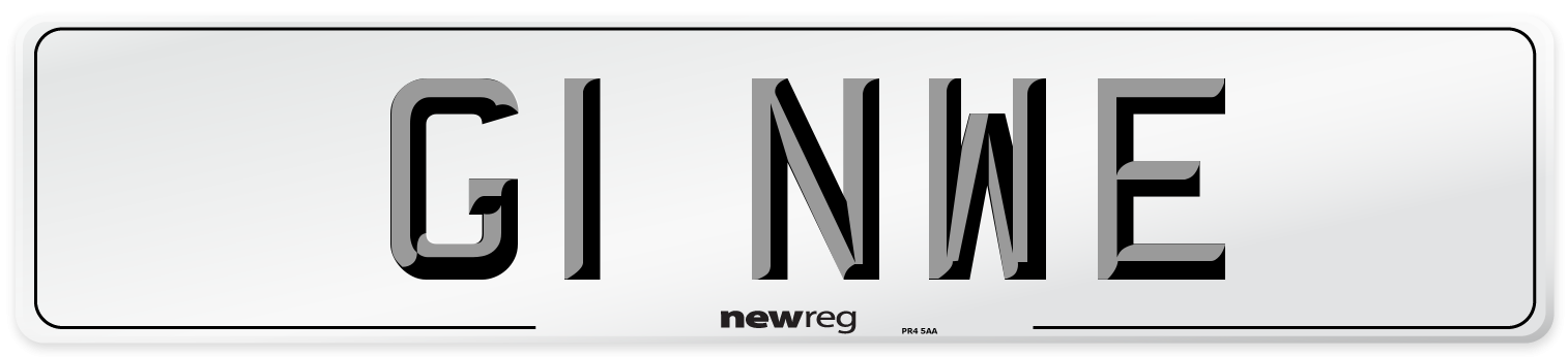 G1 NWE Number Plate from New Reg